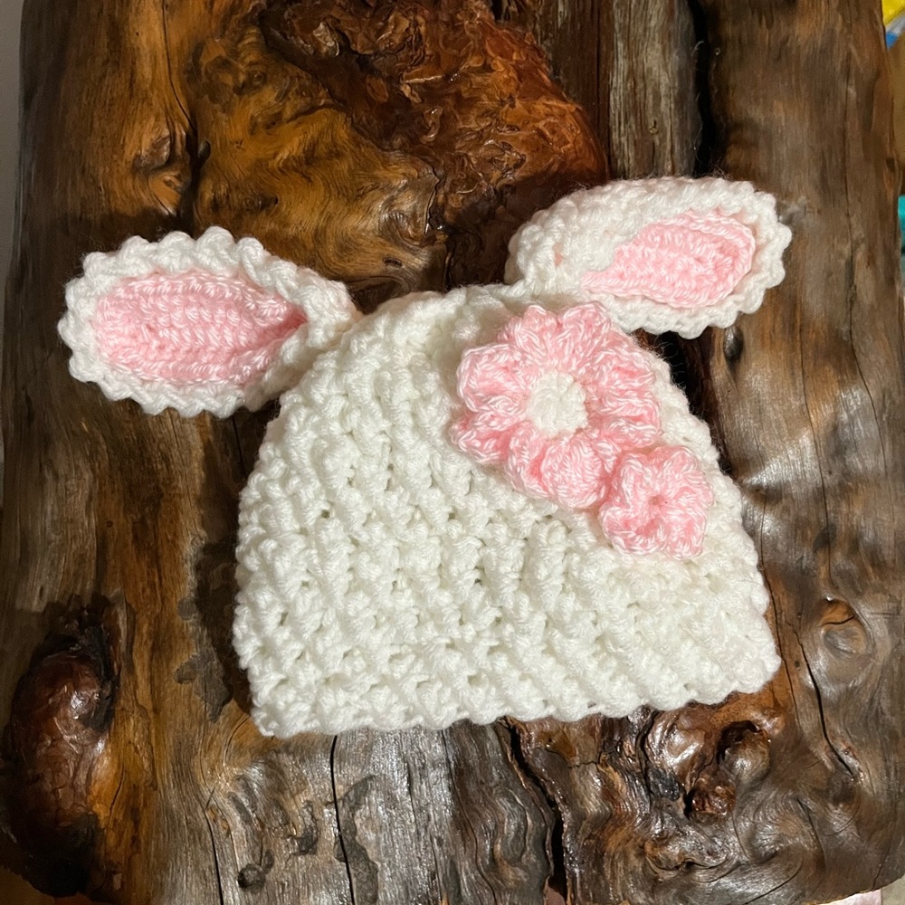 New baby bunny cap reborn doll